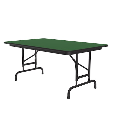 Correll CFA Adjustable HPL Folding Tables 30x48 Green CFA3048PX-39